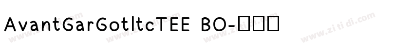 AvantGarGotltcTEE BO字体转换